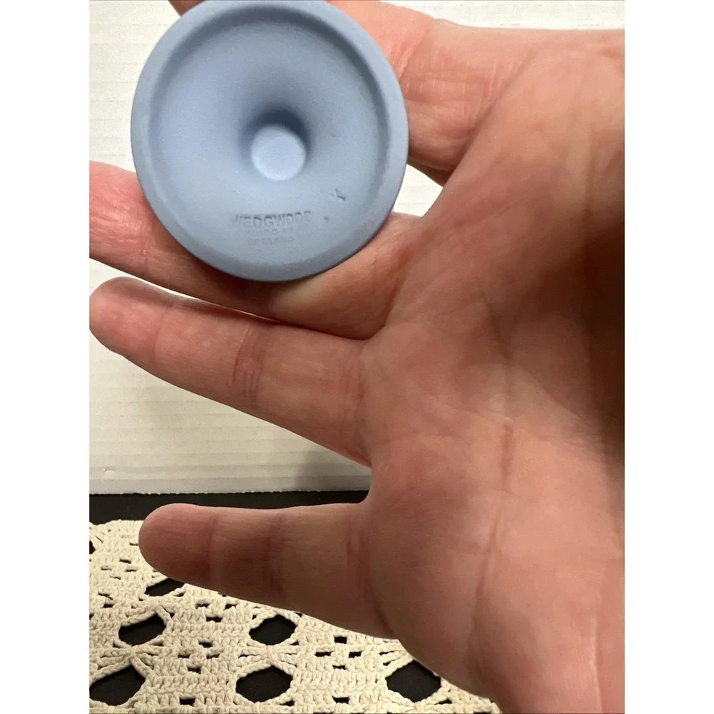 🏺✨ Wedgwood Jasperware Light Blue Flared‎ Trumpet Vase w/ Pedestal Foot